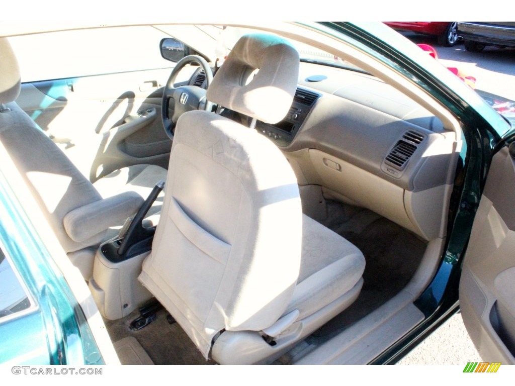 2001 Civic EX Coupe - Clover Green / Beige photo #26