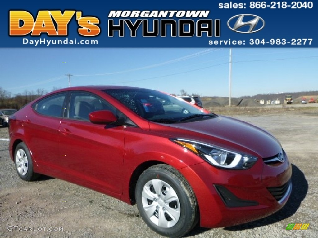 Red Hyundai Elantra