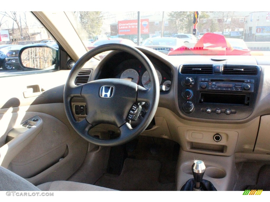 2001 Civic EX Coupe - Clover Green / Beige photo #28