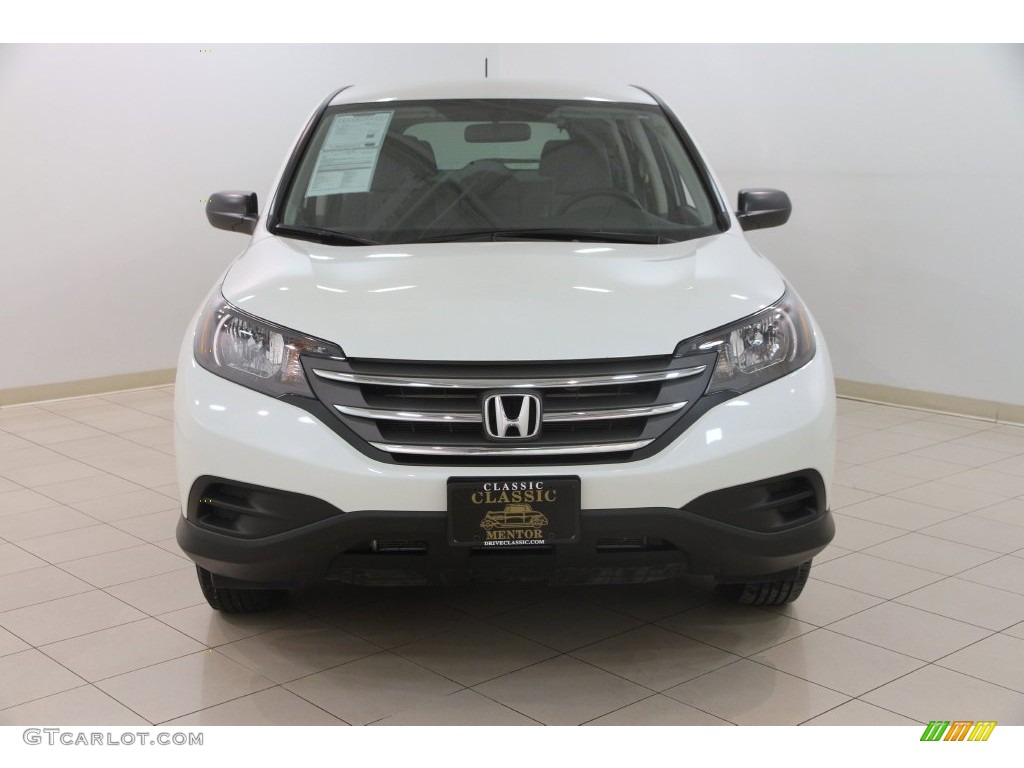 2013 CR-V LX AWD - White Diamond Pearl / Gray photo #2