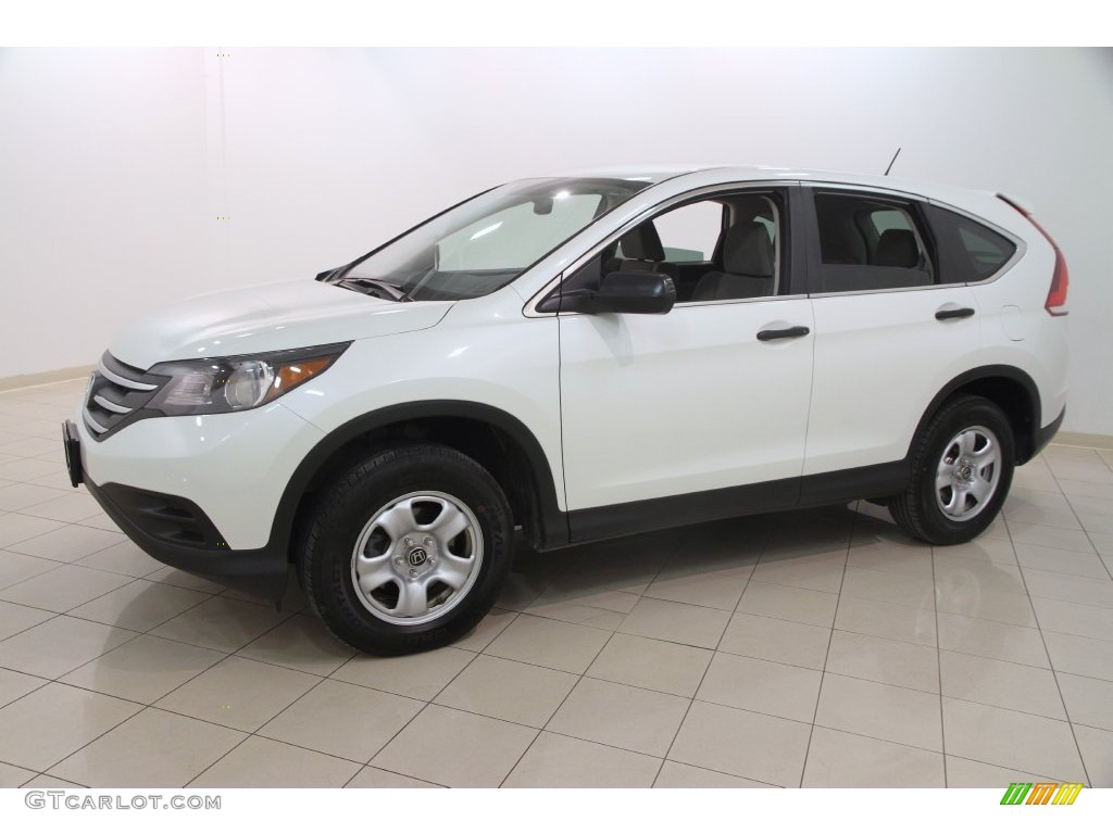 2013 CR-V LX AWD - White Diamond Pearl / Gray photo #3