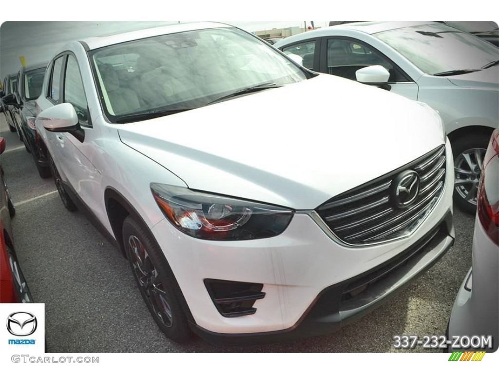 2016 CX-5 Grand Touring AWD - Crystal White Pearl Mica / Parchment photo #5