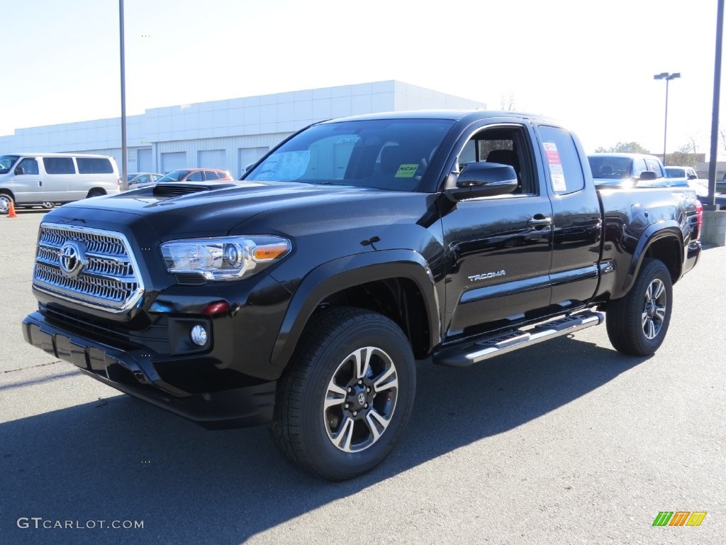 Black 2016 Toyota Tacoma TRD Sport Access Cab 4x4 Exterior Photo #109914316