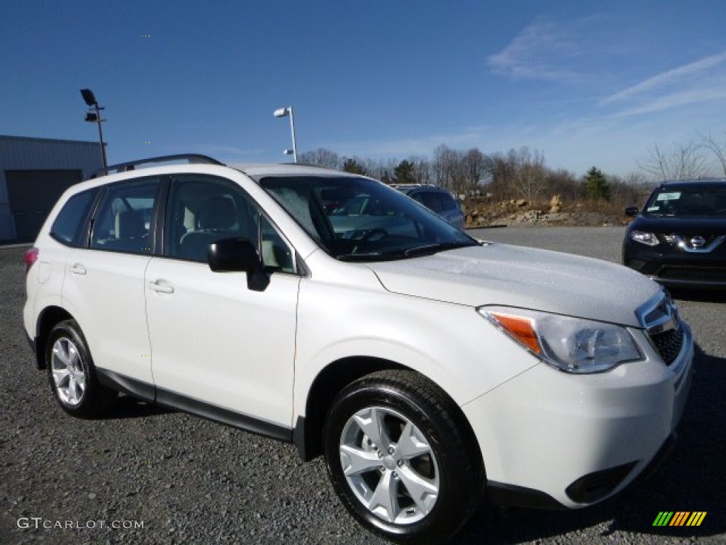 2016 Forester 2.5i - Crystal White Pearl / Gray photo #1