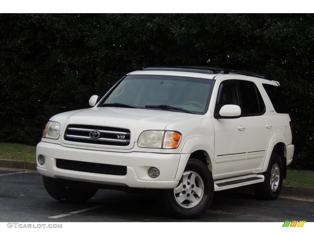2002 Sequoia Limited 4WD - Natural White / Charcoal photo #1