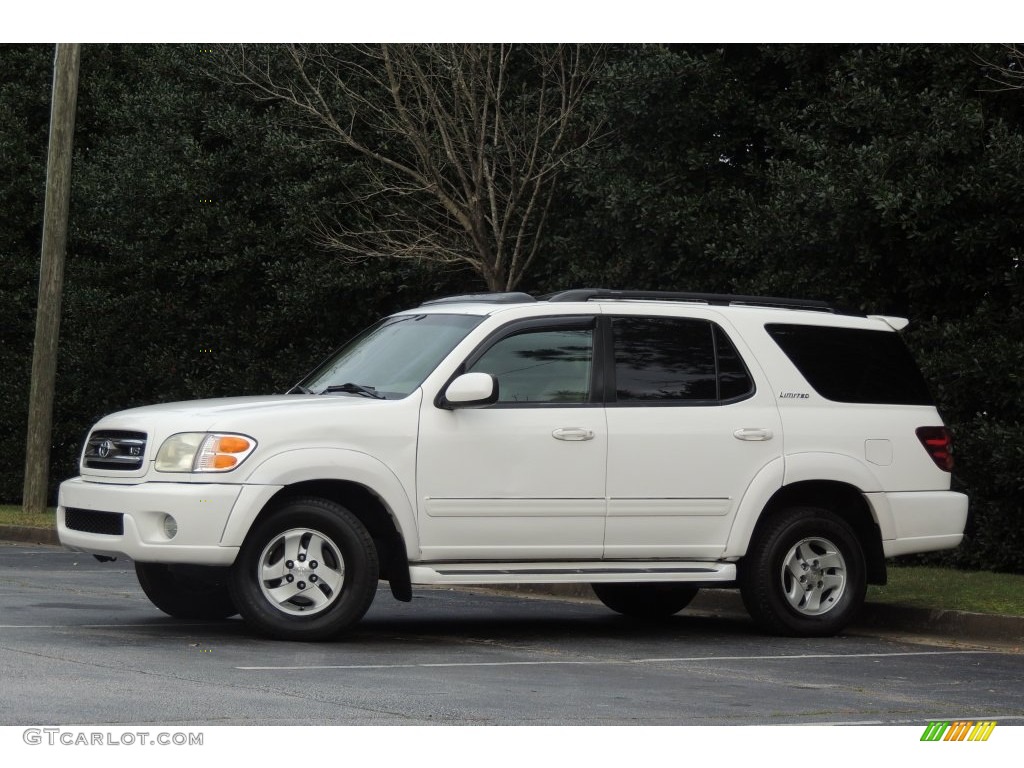 2002 Sequoia Limited 4WD - Natural White / Charcoal photo #2