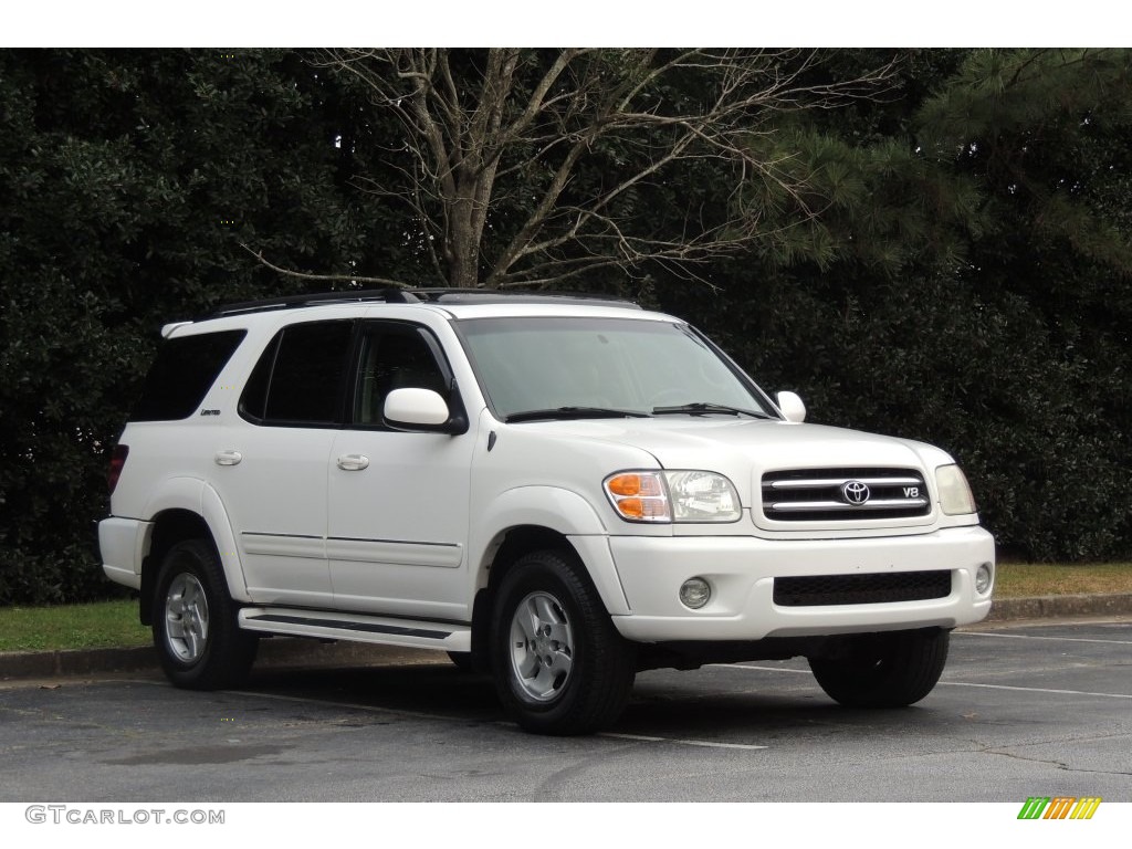 2002 Sequoia Limited 4WD - Natural White / Charcoal photo #4