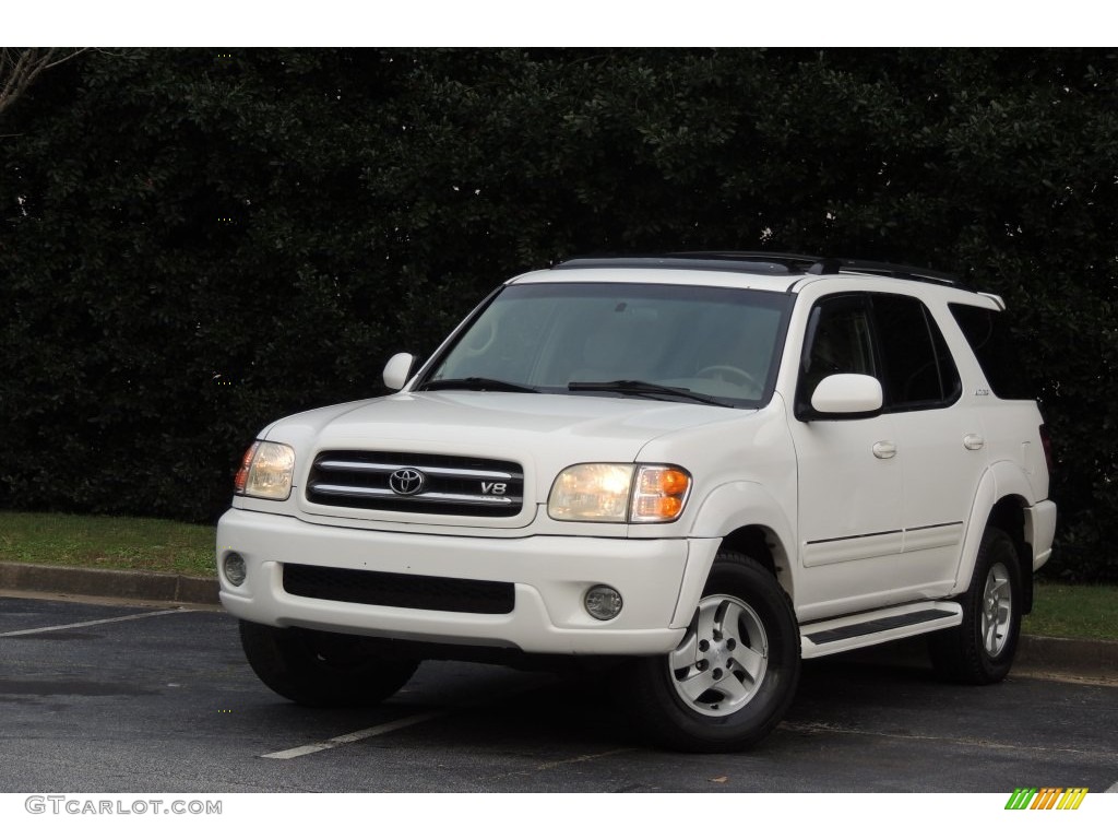 2002 Sequoia Limited 4WD - Natural White / Charcoal photo #27
