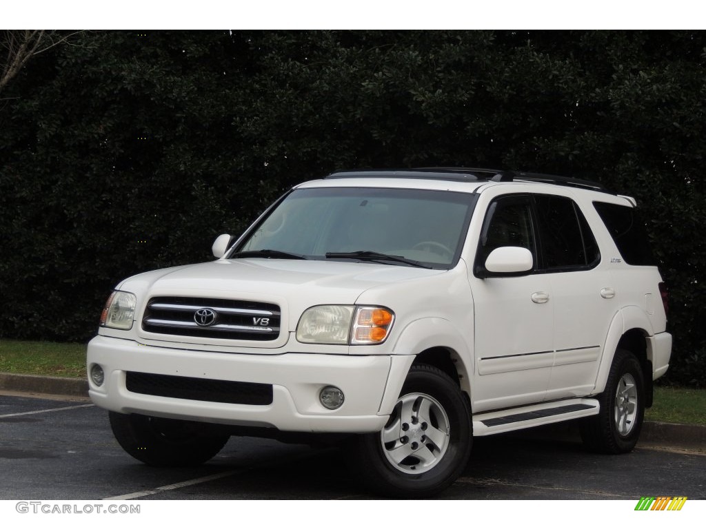 2002 Sequoia Limited 4WD - Natural White / Charcoal photo #28