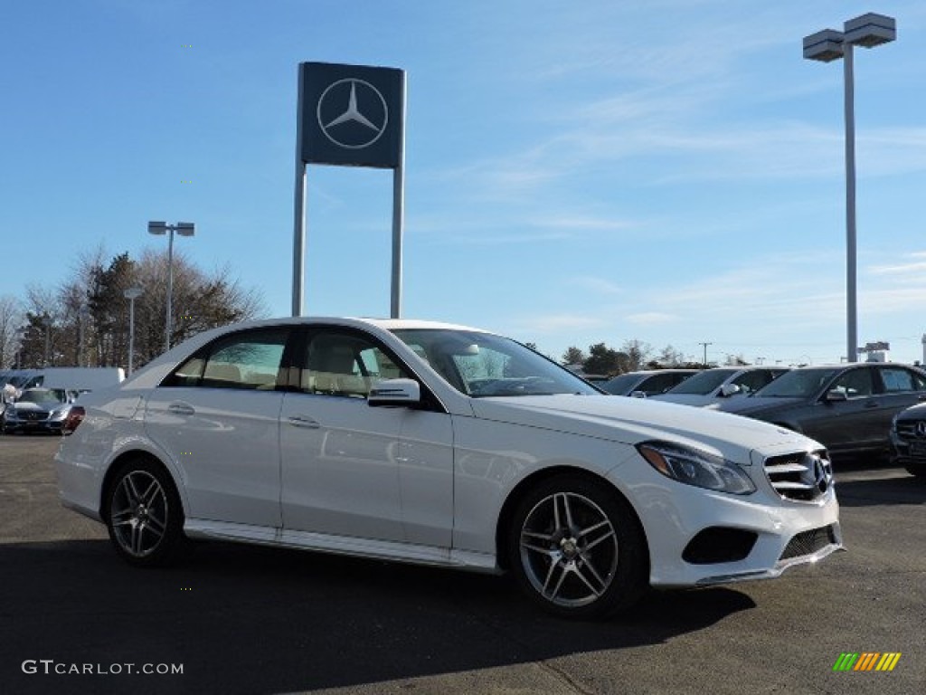 2016 E 350 4Matic Sedan - Polar White / Silk Beige/Espresso Brown photo #3