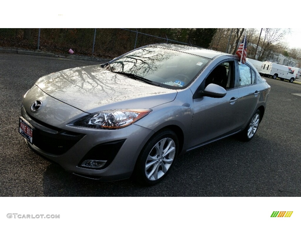 2010 MAZDA3 s Sport 4 Door - Liquid Silver Metallic / Black photo #3