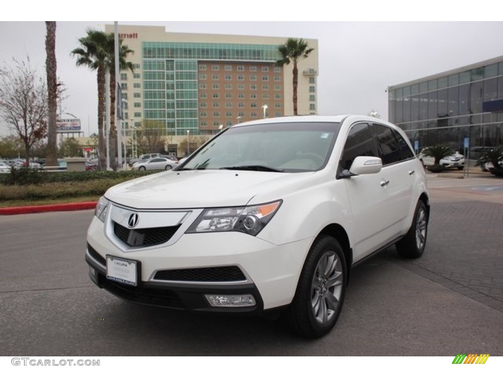 2013 MDX SH-AWD Advance - Aspen White Pearl / Parchment photo #3