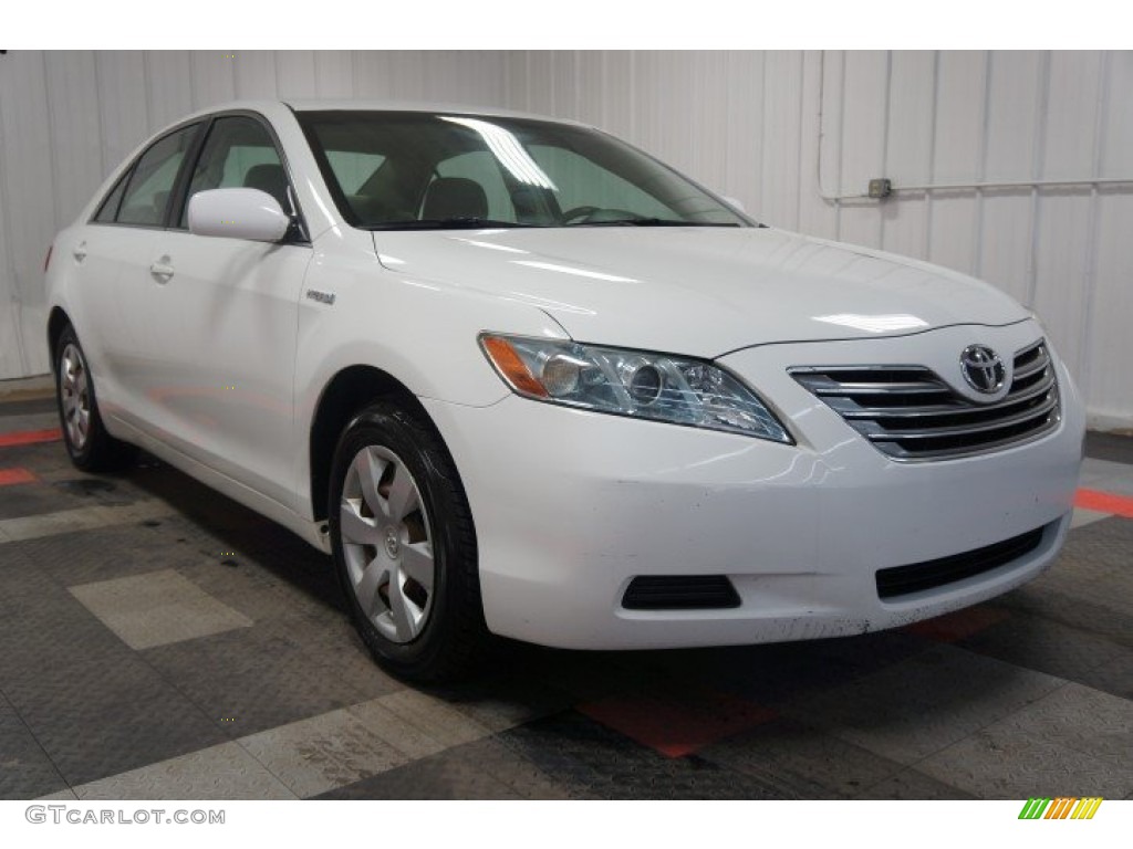 2008 Camry Hybrid - Super White / Bisque photo #5