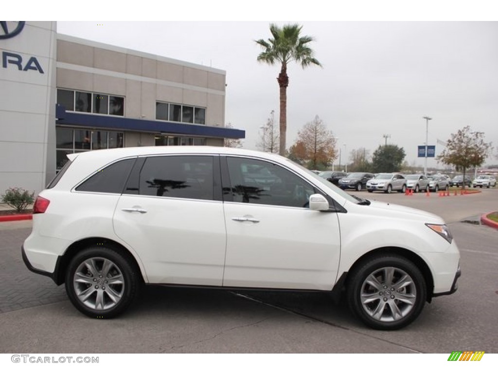 2013 MDX SH-AWD Advance - Aspen White Pearl / Parchment photo #8