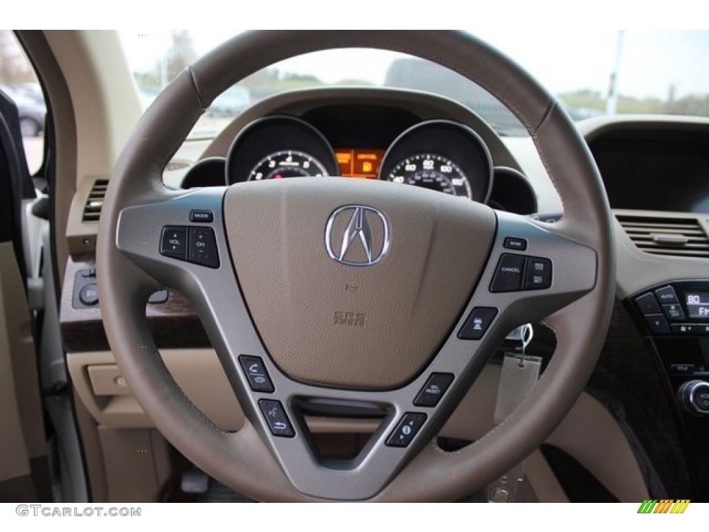 2013 MDX SH-AWD Advance - Aspen White Pearl / Parchment photo #33