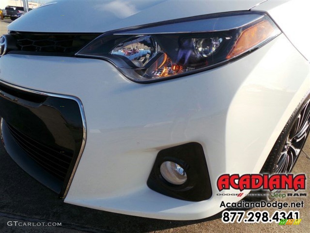 2014 Corolla L - Super White / Steel Blue photo #2