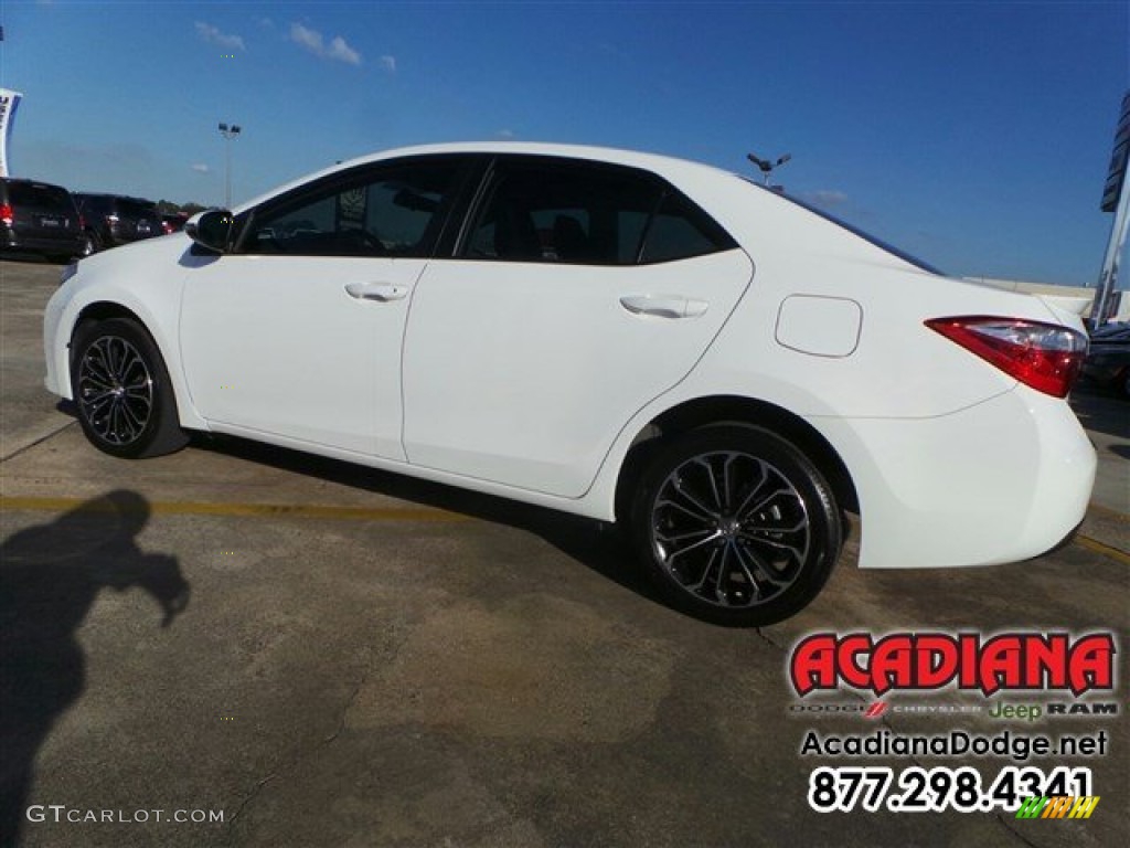 2014 Corolla L - Super White / Steel Blue photo #4