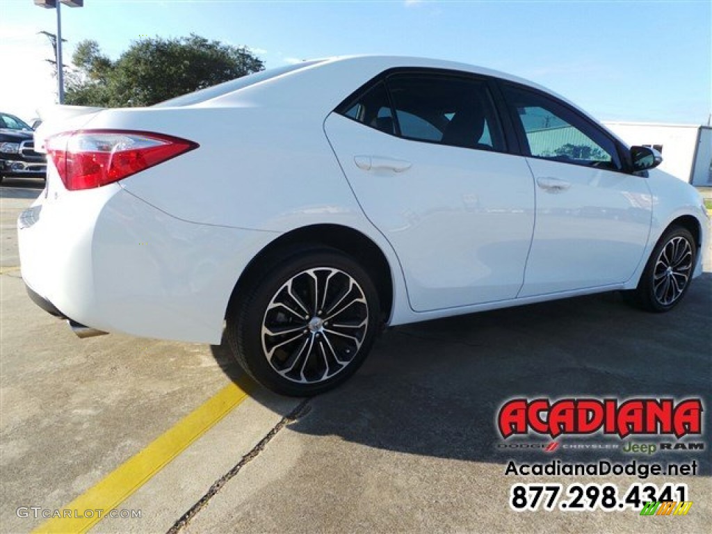 2014 Corolla L - Super White / Steel Blue photo #7
