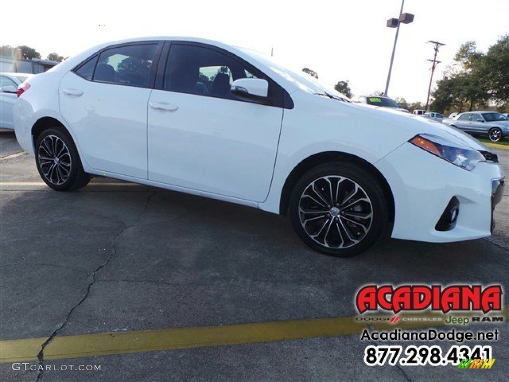 2014 Corolla L - Super White / Steel Blue photo #10