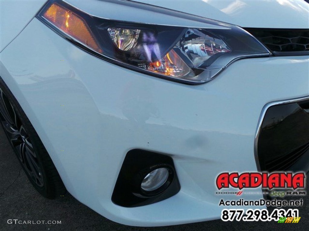 2014 Corolla L - Super White / Steel Blue photo #11