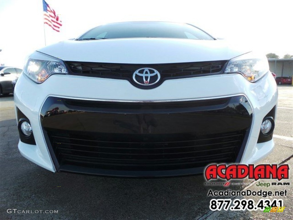 2014 Corolla L - Super White / Steel Blue photo #12
