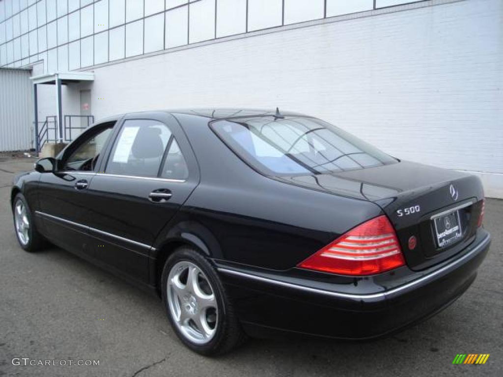 2004 S 500 Sedan - Black / Black photo #4