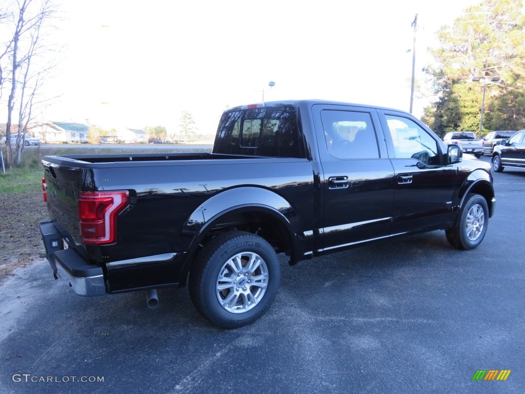 2016 F150 Lariat SuperCrew - Shadow Black / Medium Light Camel photo #3