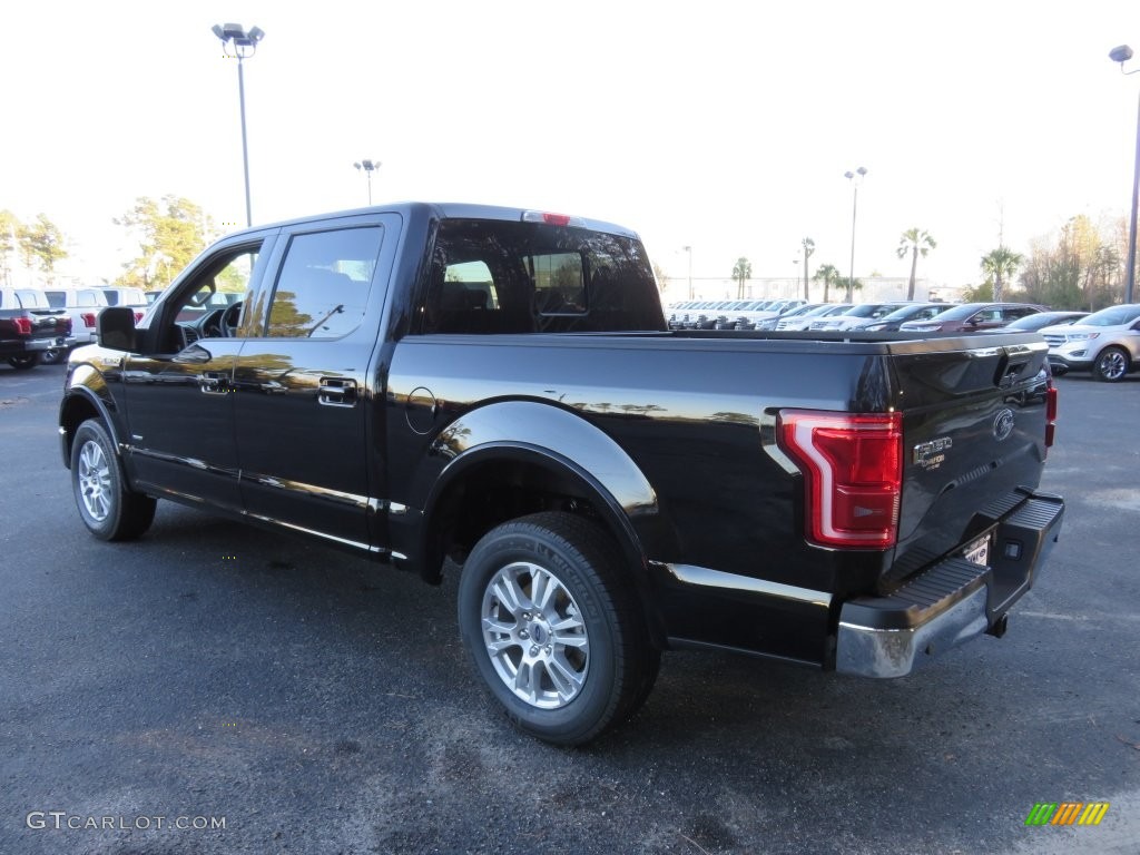 2016 F150 Lariat SuperCrew - Shadow Black / Medium Light Camel photo #7