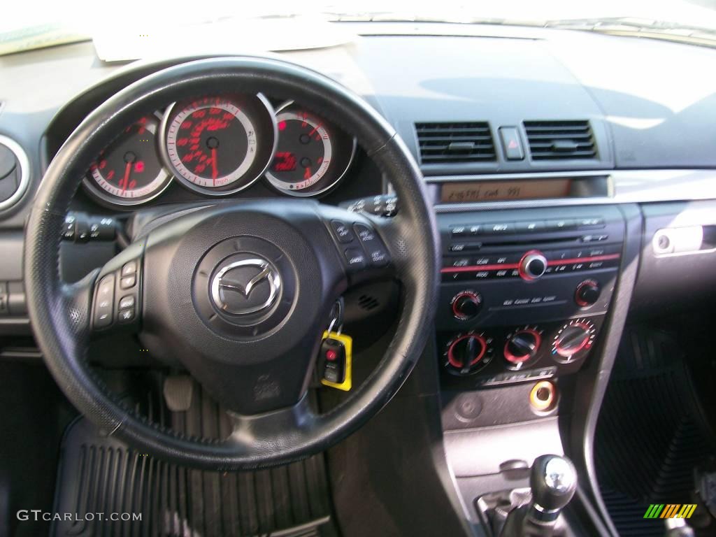 2004 MAZDA3 s Hatchback - Strato Blue Mica / Black/Blue photo #6