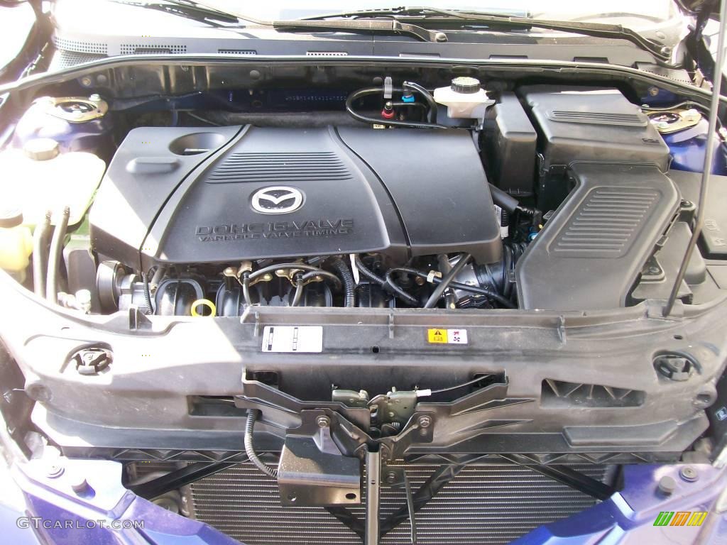 2004 MAZDA3 s Hatchback - Strato Blue Mica / Black/Blue photo #8