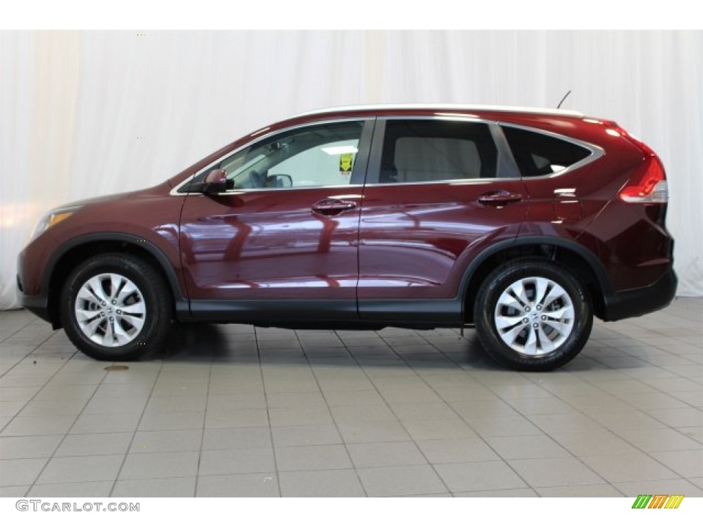 2013 CR-V EX-L - Basque Red Pearl II / Gray photo #5