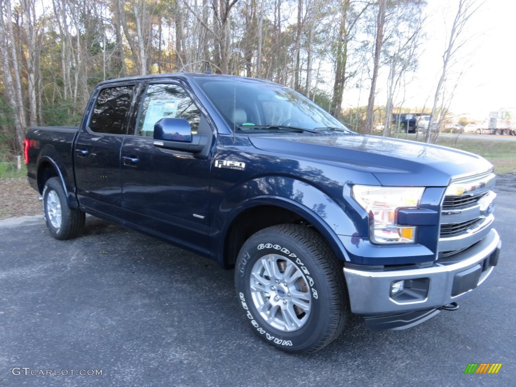 2016 F150 Lariat SuperCrew 4x4 - Blue Jeans / Medium Earth Gray photo #1