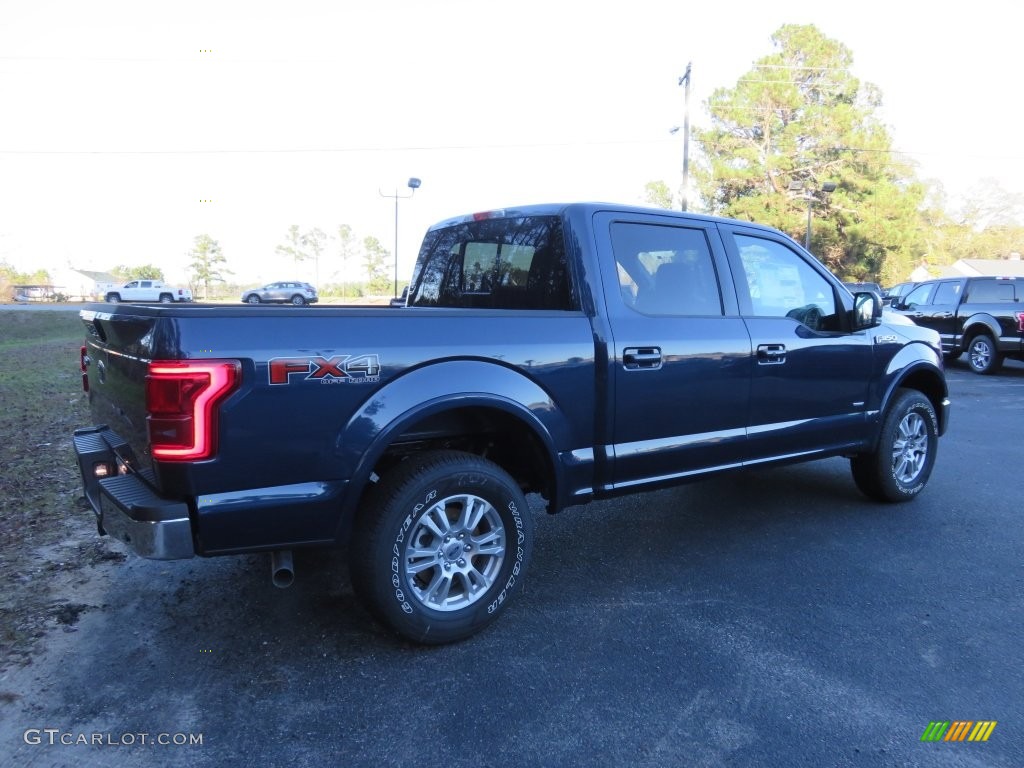 2016 F150 Lariat SuperCrew 4x4 - Blue Jeans / Medium Earth Gray photo #3