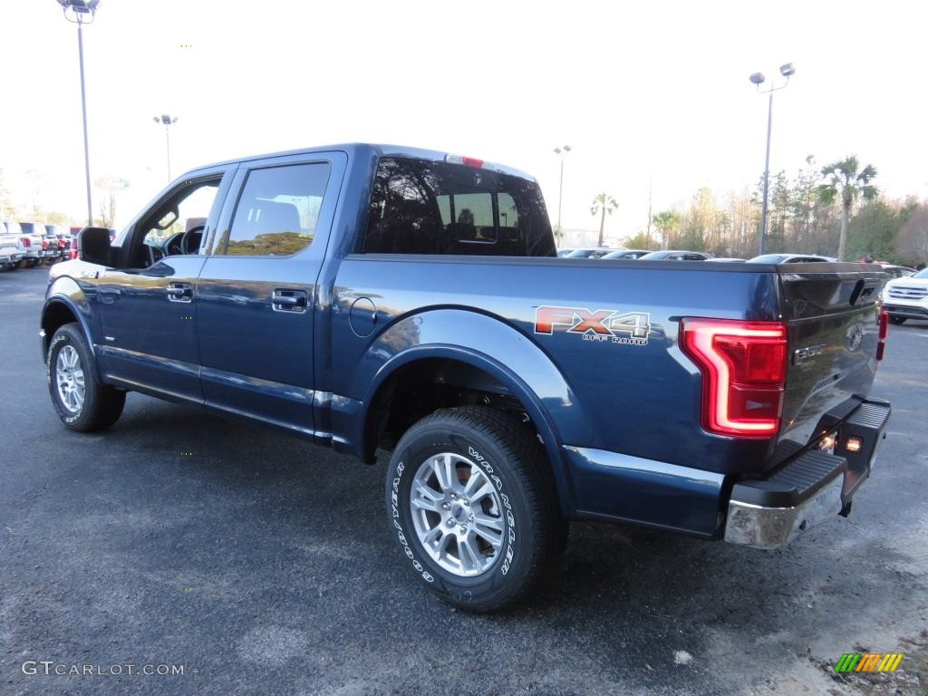 2016 F150 Lariat SuperCrew 4x4 - Blue Jeans / Medium Earth Gray photo #8