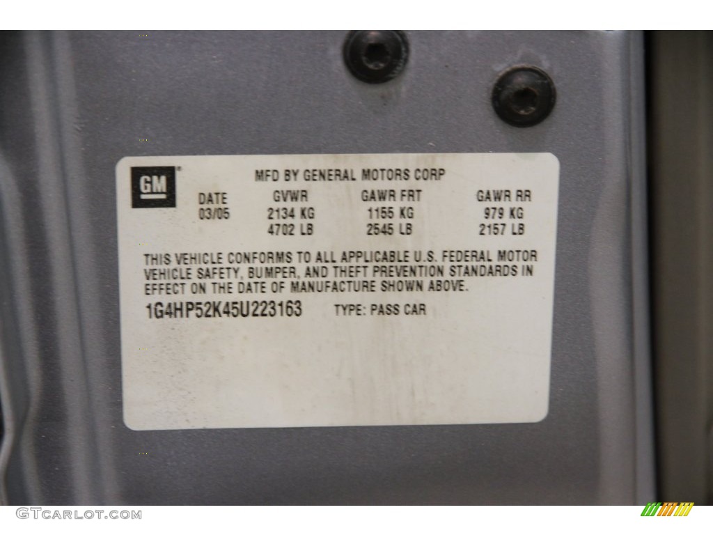 2005 LeSabre Custom - Glacier Blue Metallic / Gray photo #17