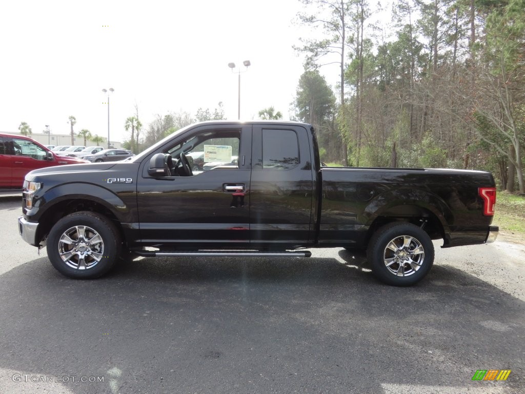 2016 F150 XLT SuperCab - Shadow Black / Medium Earth Gray photo #8