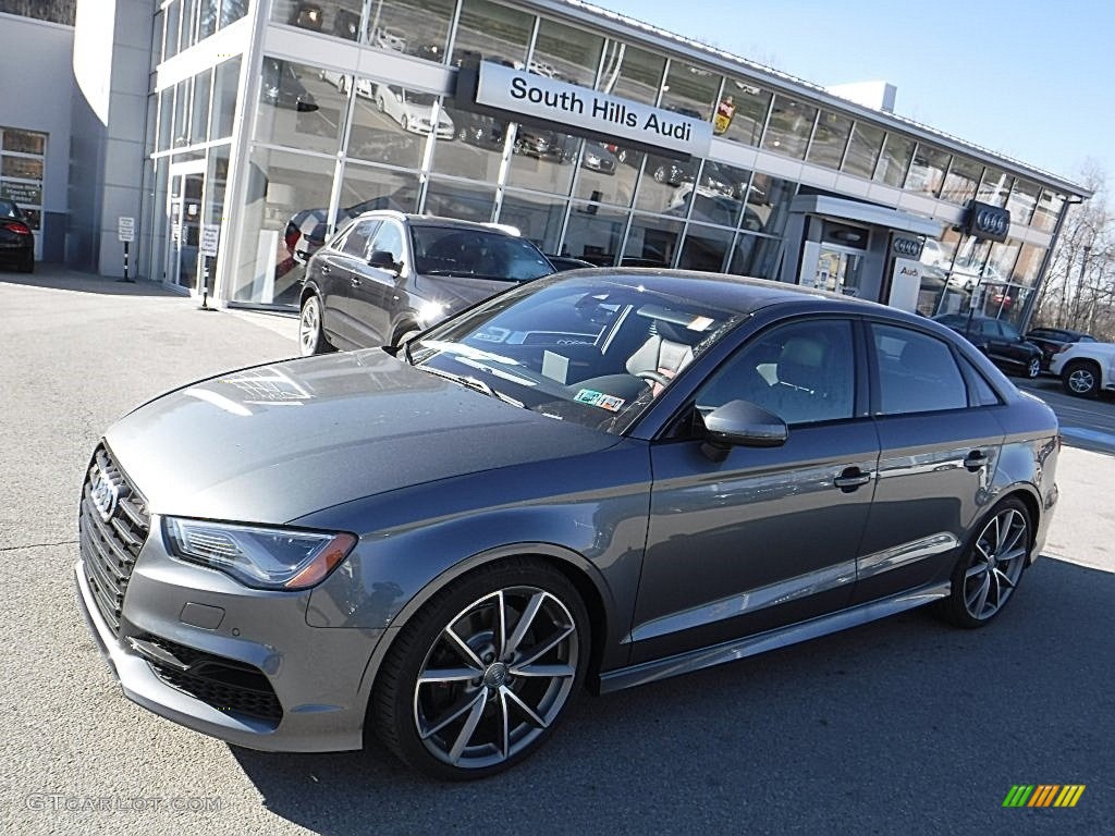 2016 S3 2.0T Prestige quattro - Monsoon Gray Metallic / Black/Magma Red photo #1