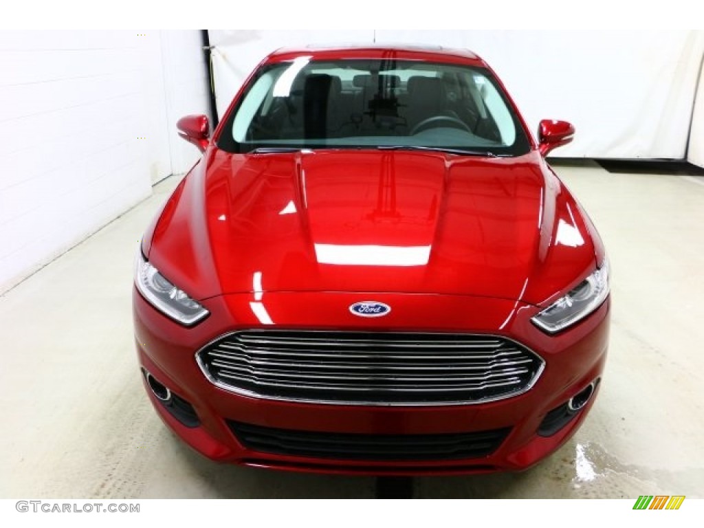 2016 Fusion SE AWD - Ruby Red Metallic / Charcoal Black photo #2