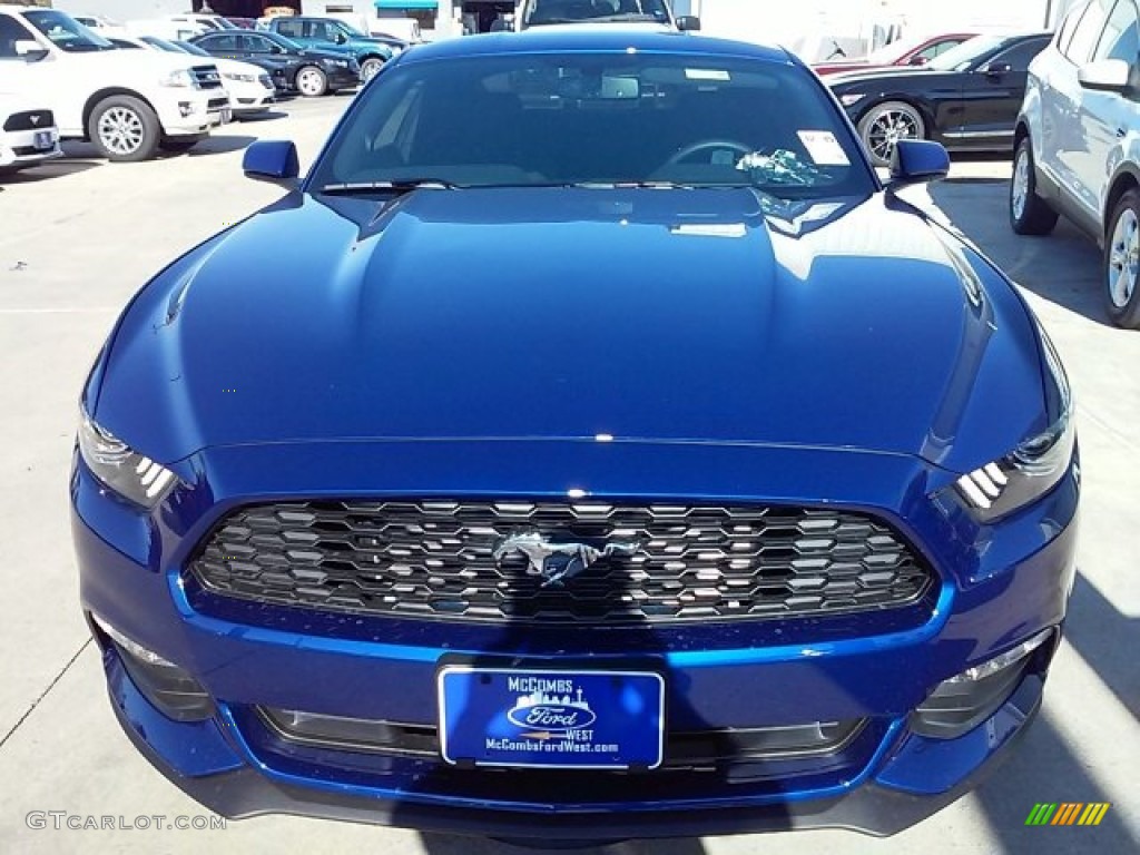 2016 Mustang V6 Coupe - Deep Impact Blue Metallic / Ebony photo #2