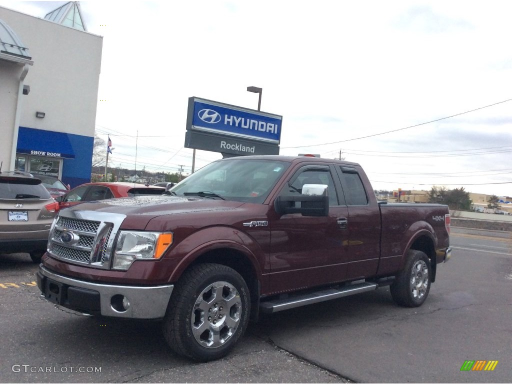 2010 F150 XLT SuperCab 4x4 - Royal Red Metallic / Tan photo #1