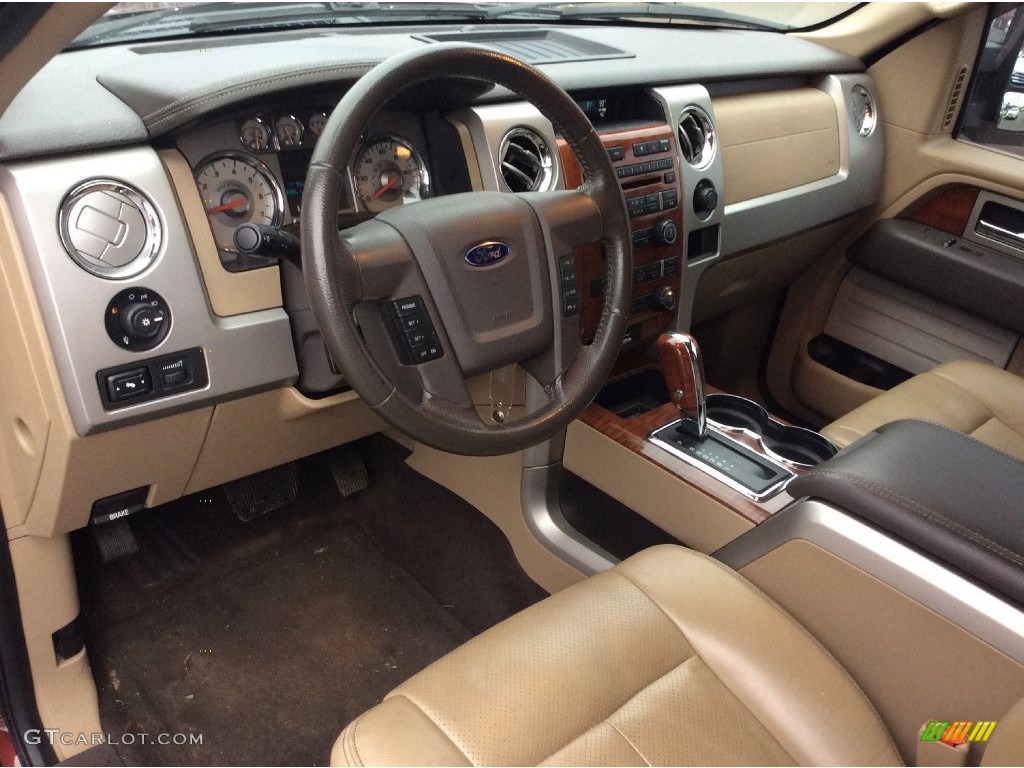 2010 F150 XLT SuperCab 4x4 - Royal Red Metallic / Tan photo #9