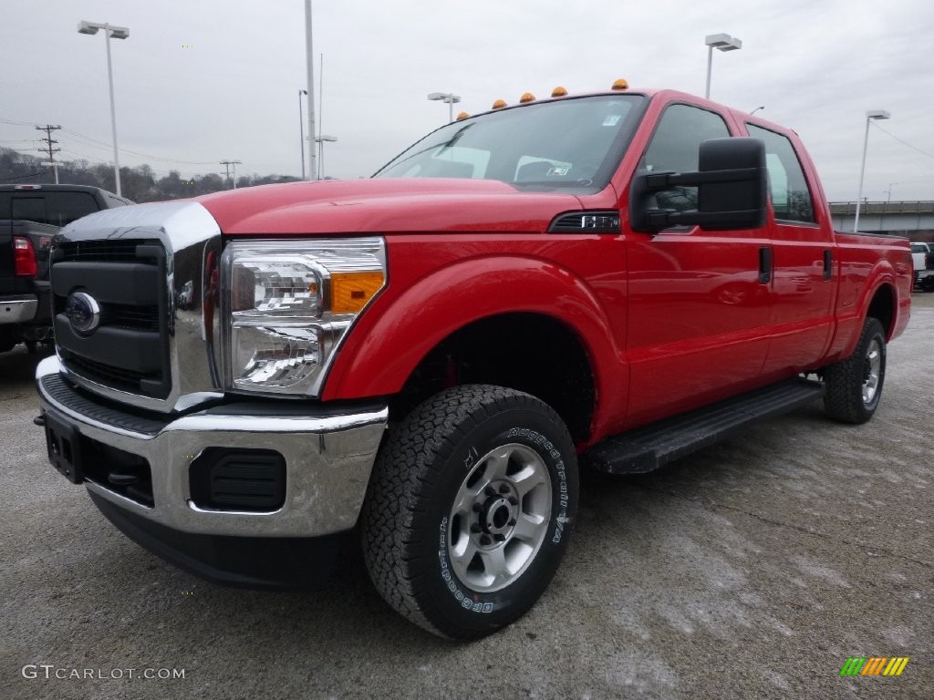 Race Red 2016 Ford F250 Super Duty XL Crew Cab 4x4 Exterior Photo #109953374