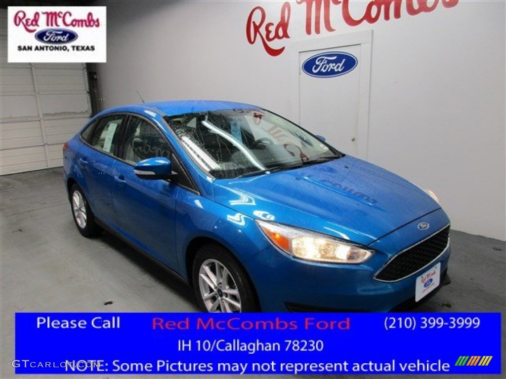 2016 Focus SE Sedan - Blue Candy / Medium Light Stone photo #1