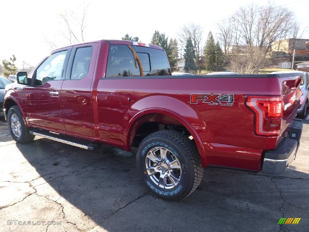 2016 F150 Lariat SuperCab 4x4 - Ruby Red / Medium Earth Gray photo #3
