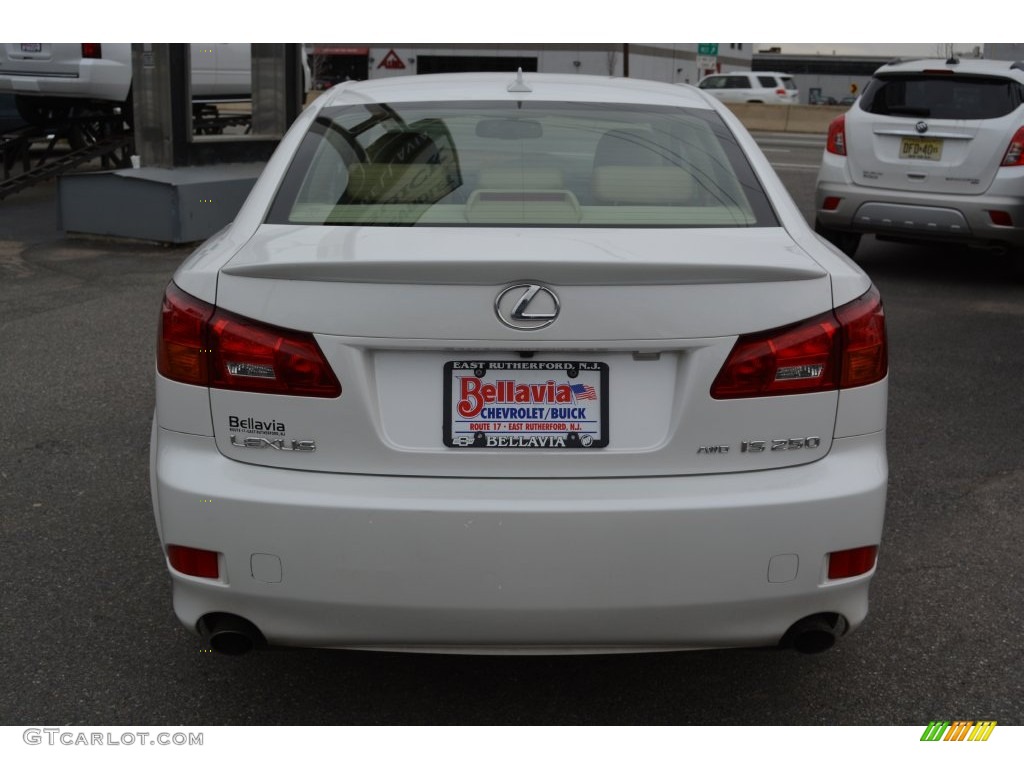 2008 IS 250 AWD - Starfire White Pearl / Cashmere Beige photo #5