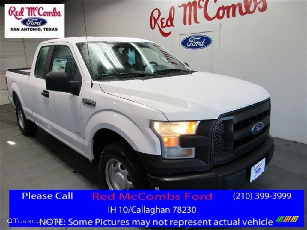 2016 F150 XL SuperCab - Oxford White / Medium Earth Gray photo #1
