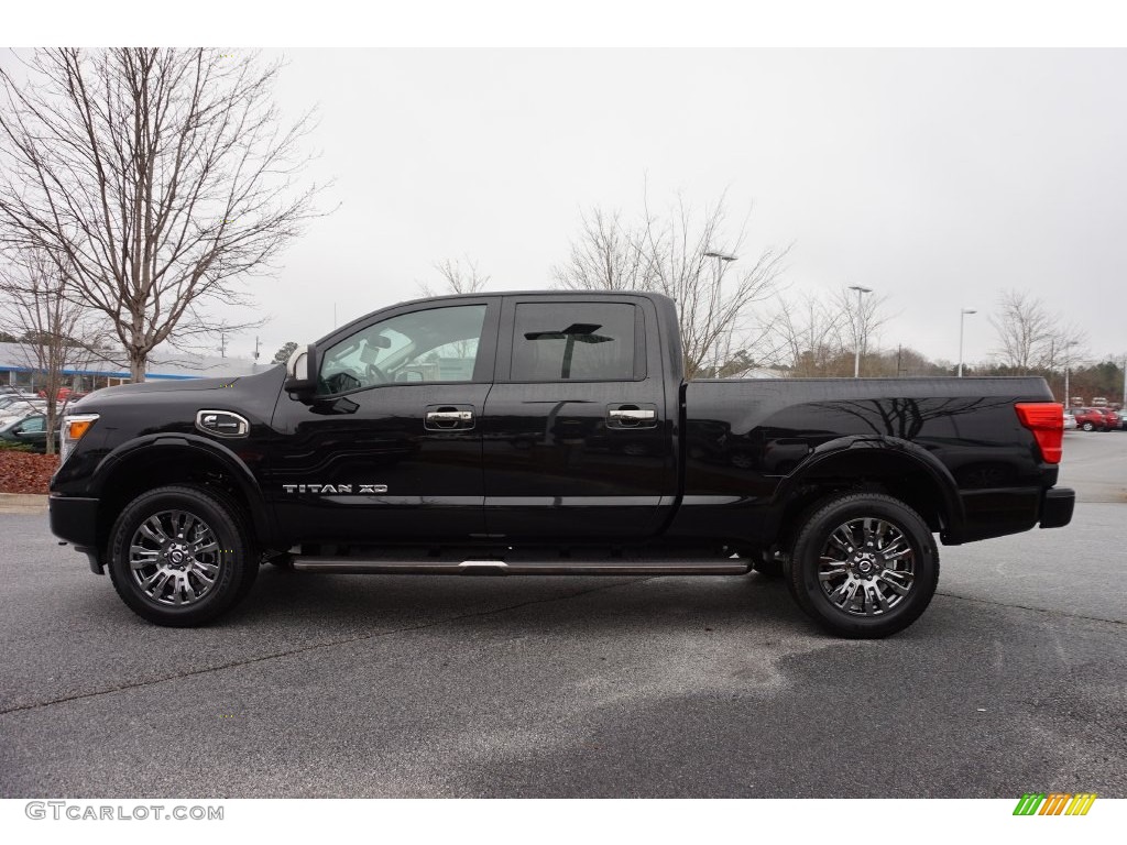 Magnetic Black 2016 Nissan TITAN XD Platinum Reserve Crew Cab Exterior Photo #109959563