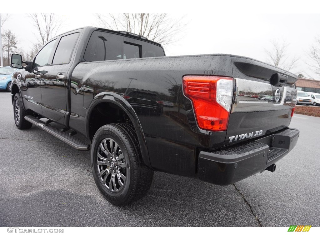 Magnetic Black 2016 Nissan TITAN XD Platinum Reserve Crew Cab Exterior Photo #109959590