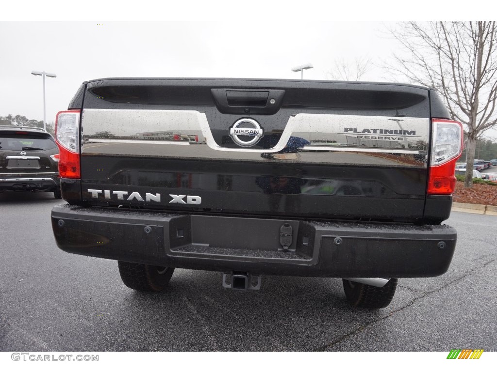 Magnetic Black 2016 Nissan TITAN XD Platinum Reserve Crew Cab Exterior Photo #109959614