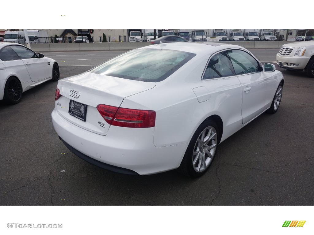 2012 A5 2.0T quattro Coupe - Glacier White Metallic / Cinnamon Brown photo #4